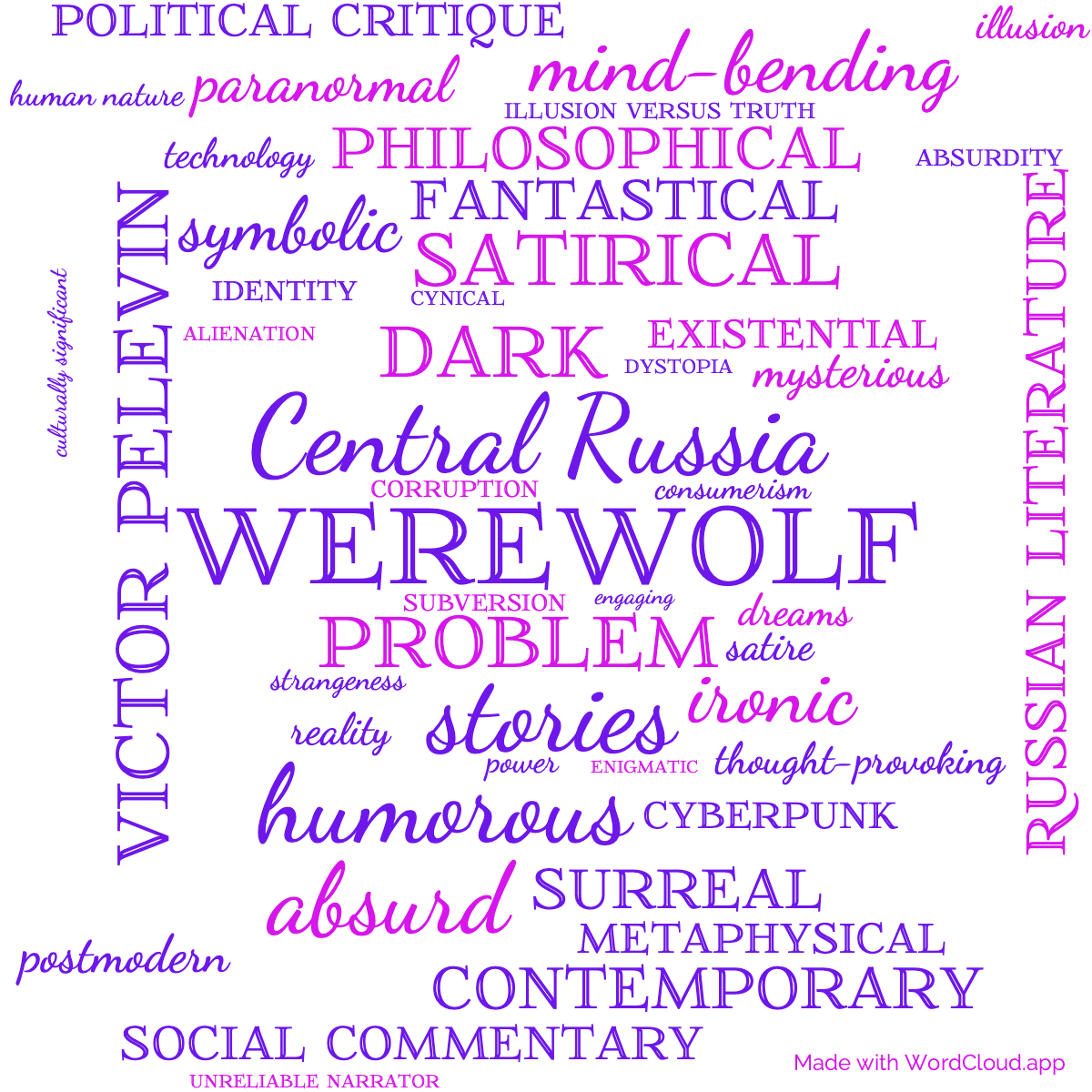 Word Cloud: A Werewolf Problem in Central Russia and Other Stories