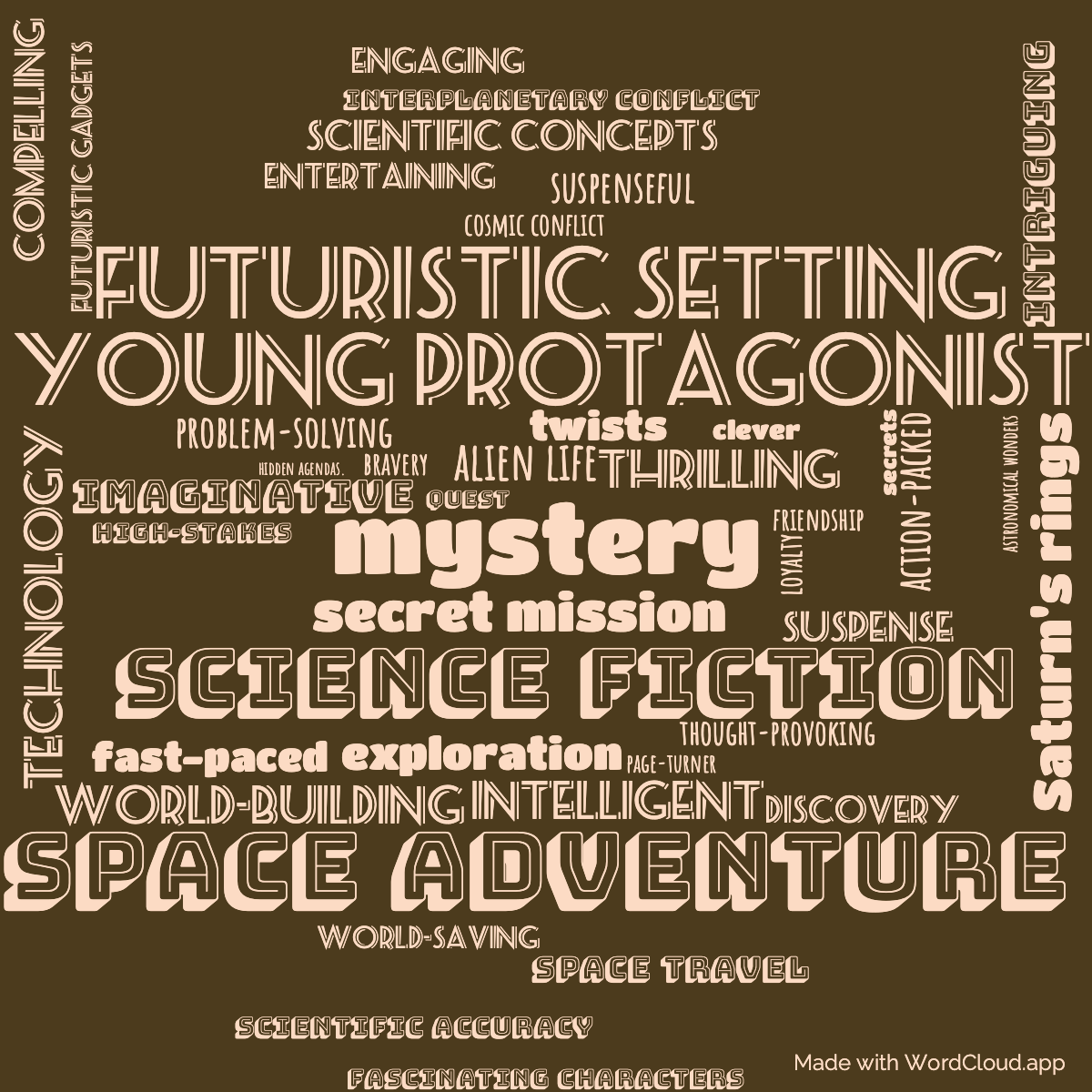 Word Cloud: Lucky Starr and the Rings of Saturn