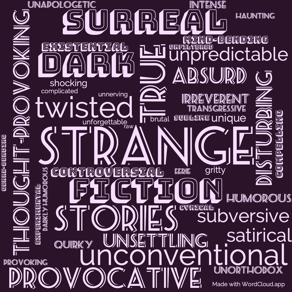 Word Cloud: Stranger Than Fiction True Stories