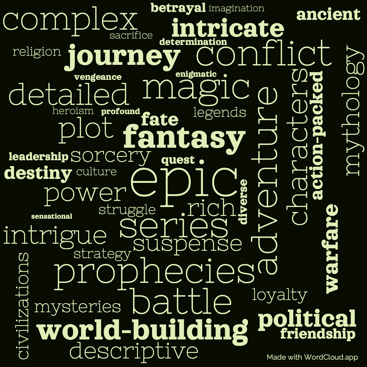 Word Cloud: The Fires of Heaven