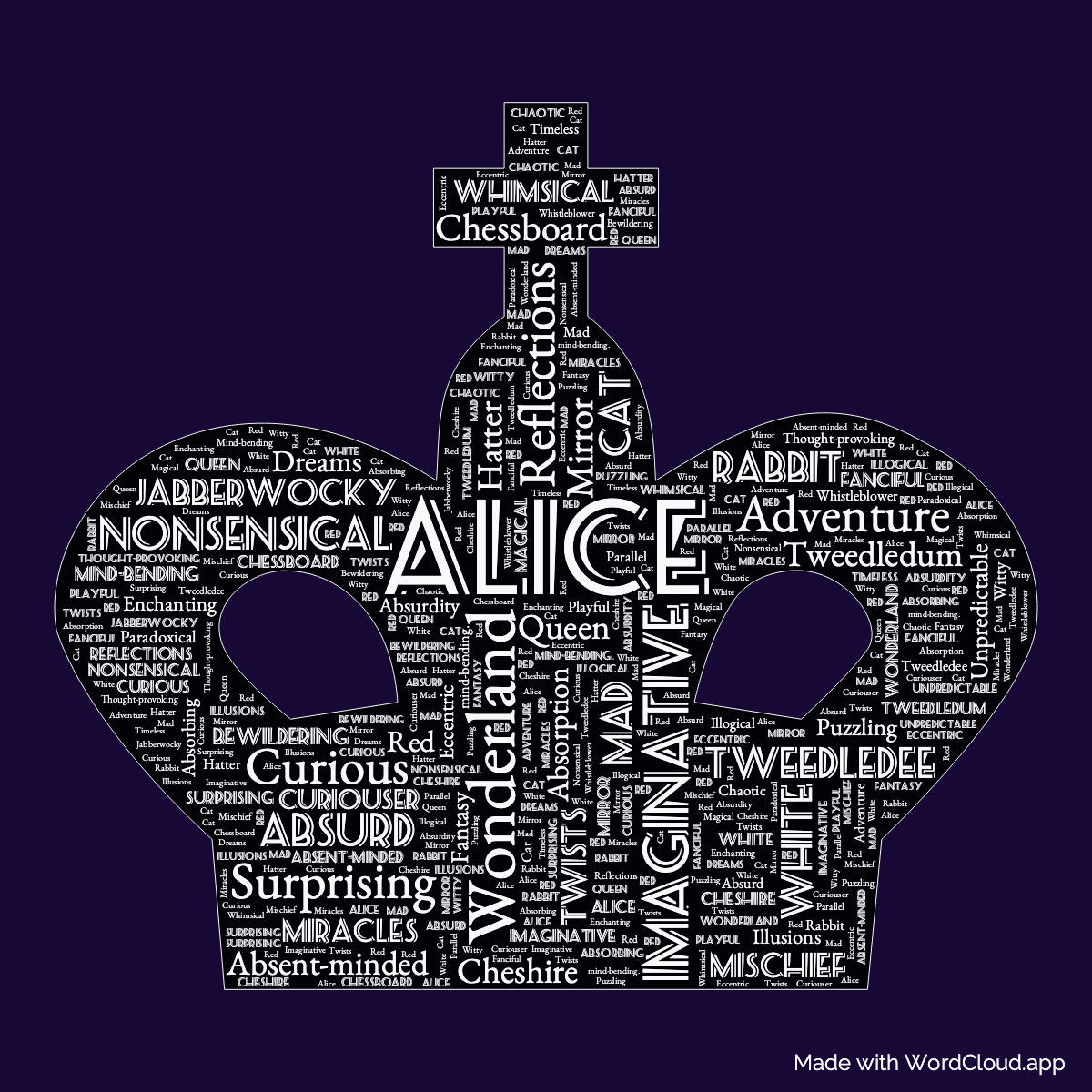 Word Cloud: Through the Looking-Glass, And What Alice Found There